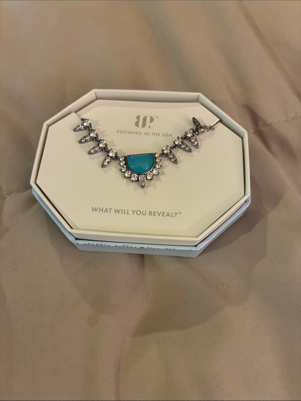 Kendra Scott Turquoise Teardrop Crystal Collar Necklace